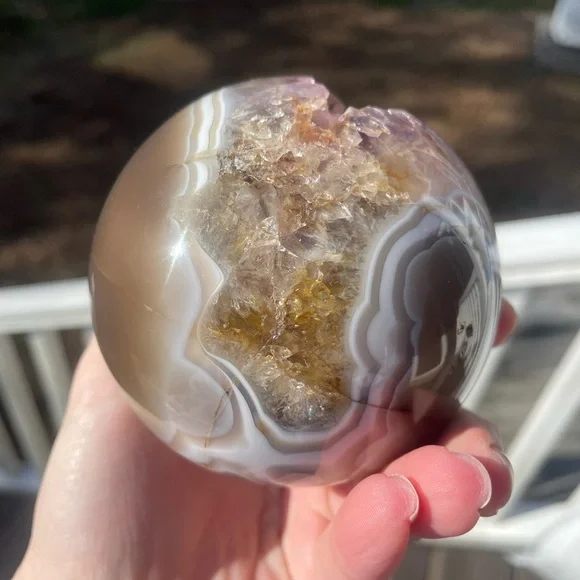 Purple Geode Sphere